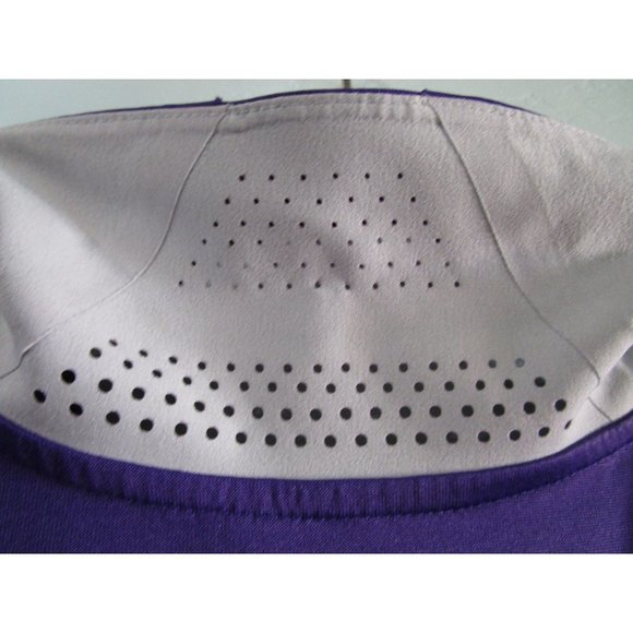 Nike Dri Fit LSU Tigers Purple Yellow Primary Logo Polo Mens Large EUC - Picture 5 of 11